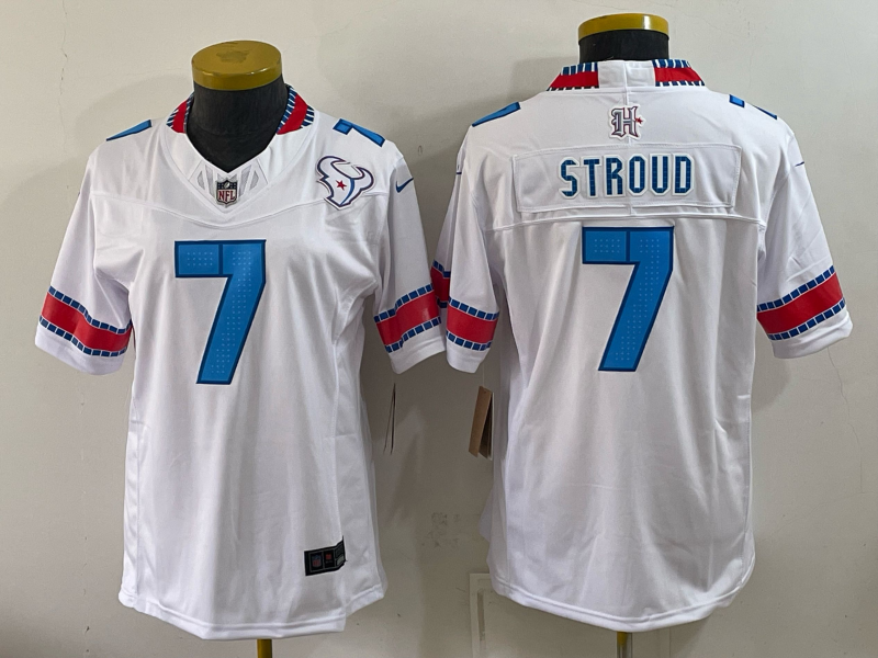 Women Houston Texans #7 Stroud white 2026 Nike NFL Jersey 0915001